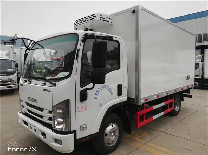 國(guó)六慶鈴五十鈴KV100藍(lán)牌冷藏車
